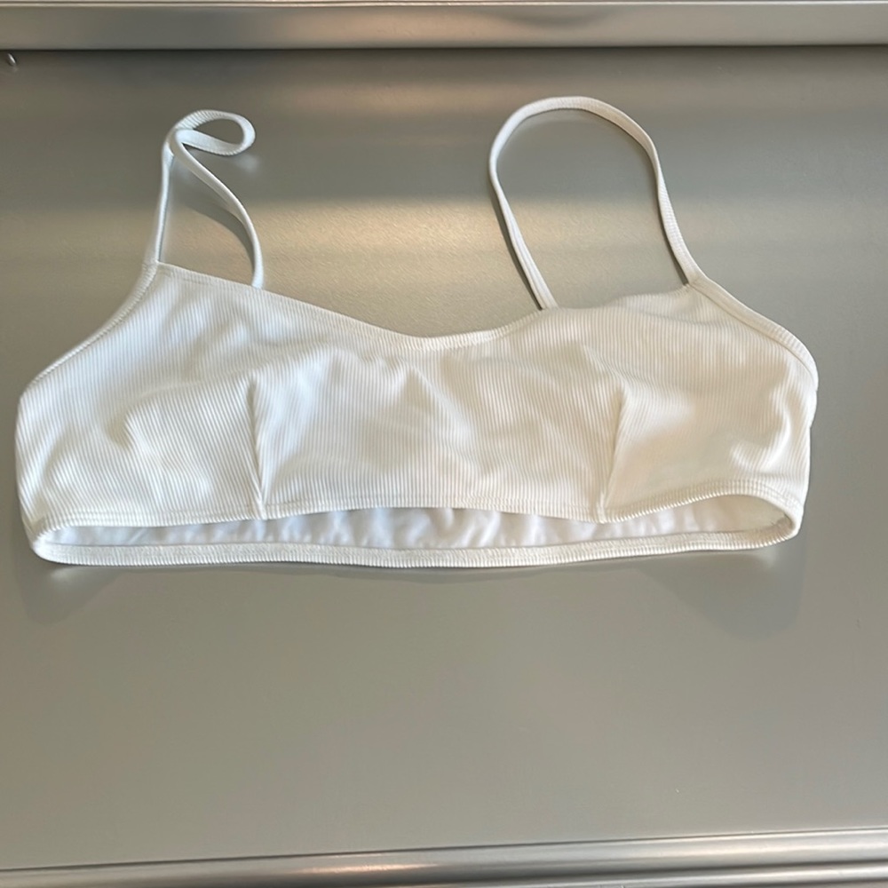 White bathing suit top